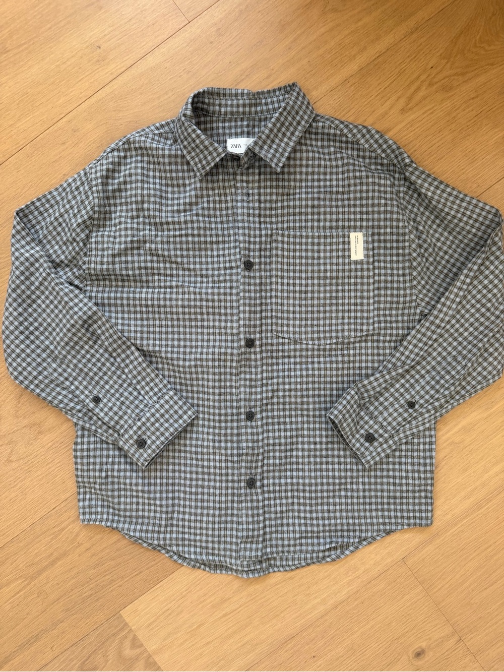 ZARA Boys Long-Sleeve Button-Up Shirt